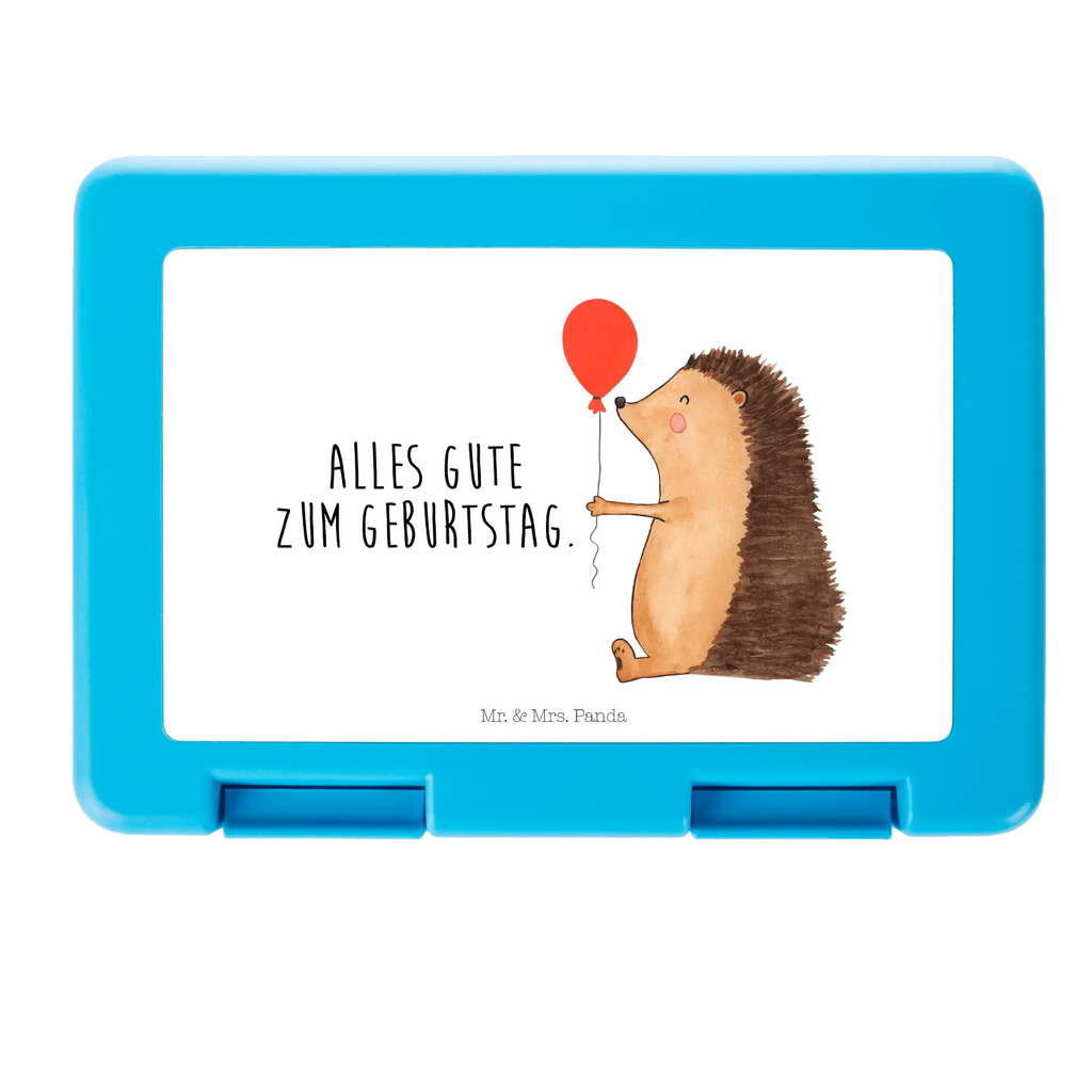 Brotdose Igel mit Luftballon Brotbox, Snackbox, Lunch box, Butterbrotdose, Brotzeitbox, Tiermotive, Gute Laune, lustige Sprüche, Tiere, Igel, Geburtstag, Herzlichen Glückwunsch, Glückwunsch, Geburtstagskind, Ballon, Happy Birthday