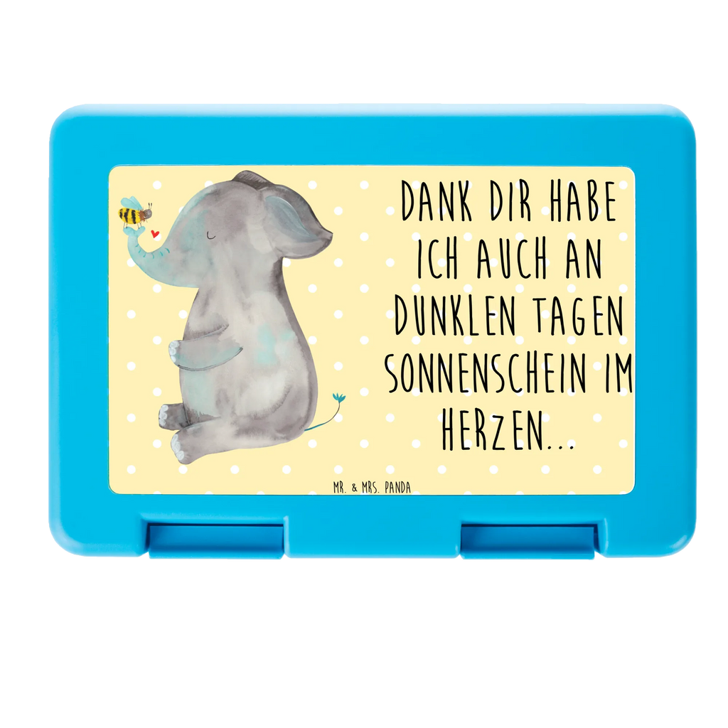 Brotdose Elefant Biene Brotbox, Snackbox, Lunch box, Butterbrotdose, Brotzeitbox, Tiermotive, Gute Laune, lustige Sprüche, Tiere, Elefant, Biene, Liebe, Liebesbeweis, Jahrestag, Liebesgeschenk, Heiratsantrag, Hochzeitsgeschenk, Liebesspruch