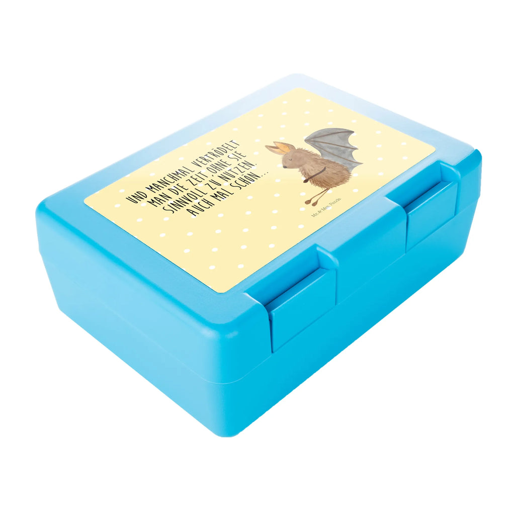 Brotdose Fledermaus sitzend Brotbox, Snackbox, Lunch box, Butterbrotdose, Brotzeitbox, Tiermotive, Gute Laune, lustige Sprüche, Tiere, Fledermaus, Fledermäuse, Motivation, entspannen