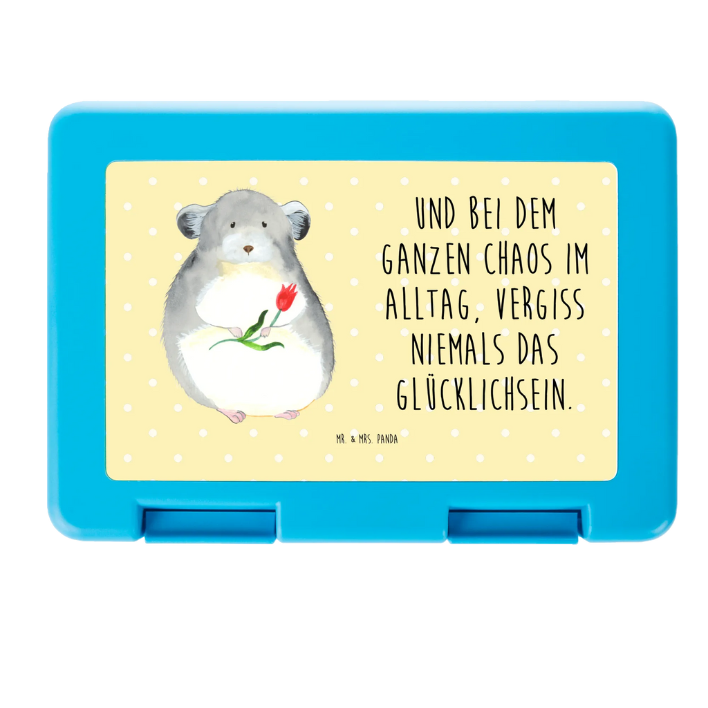 Brotdose Chinchilla mit Blume Brotbox, Snackbox, Lunch box, Butterbrotdose, Brotzeitbox, Tiermotive, Gute Laune, lustige Sprüche, Tiere, Chinchilla, Chinchillas, Liebeskummer, Kummer, Depressionen, traurig sein, Chaos, Glücklichsein, Büro, Büroalltag