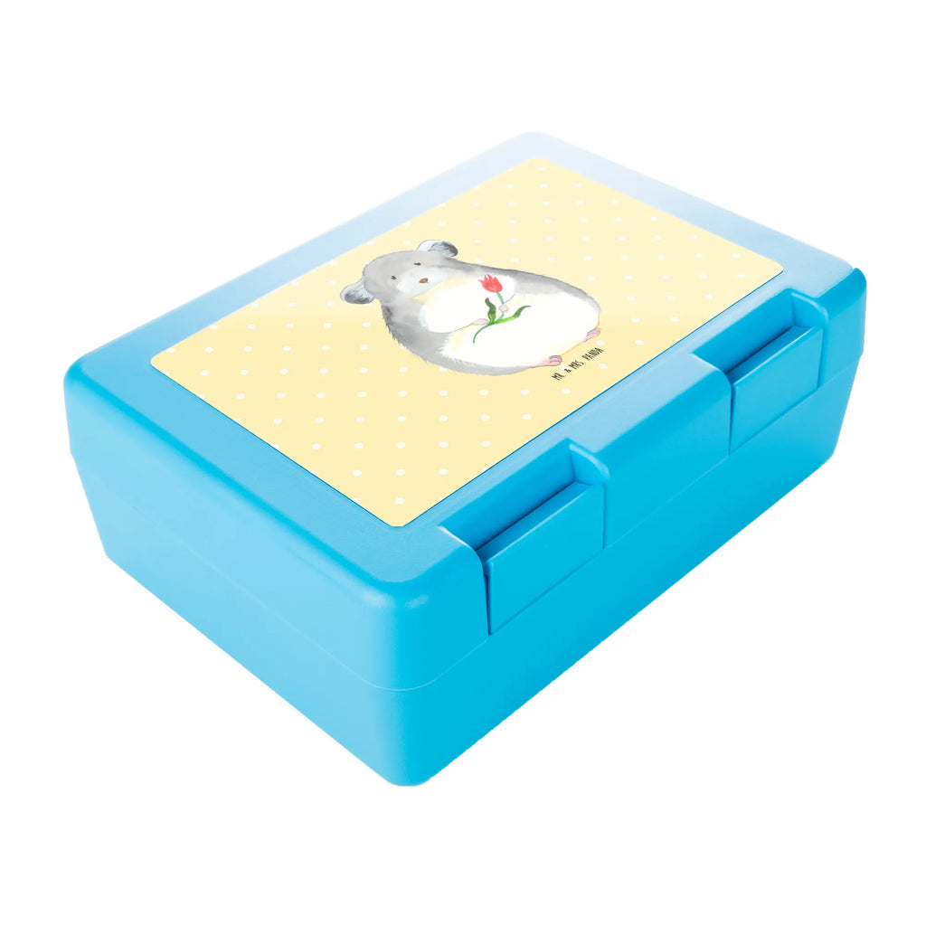 Brotdose Chinchilla mit Blume Brotbox, Snackbox, Lunch box, Butterbrotdose, Brotzeitbox, Tiermotive, Gute Laune, lustige Sprüche, Tiere, Chinchilla, Chinchillas, Liebeskummer, Kummer, Depressionen, traurig sein, Chaos, Glücklichsein, Büro, Büroalltag