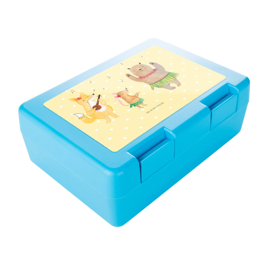 Brotdose Waldtiere Aloha Brotbox, Snackbox, Lunch box, Butterbrotdose, Brotzeitbox, Tiermotive, Gute Laune, lustige Sprüche, Tiere, Wald, Waldtiere, Musik, Aloha, Bär, Hase, Igel, Tanzen, Leben, Lachen