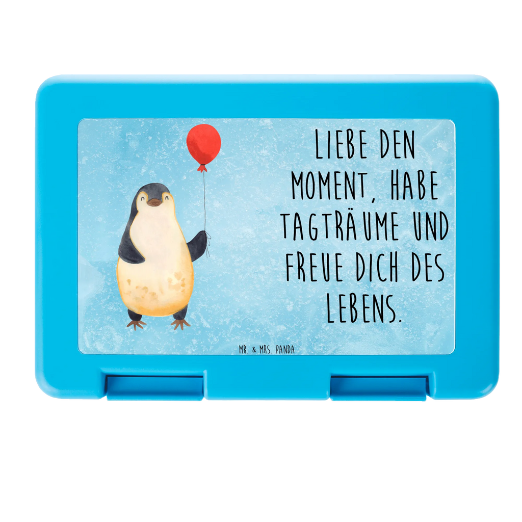 Brotdose Pinguin Luftballon Brotbox, Snackbox, Lunch box, Butterbrotdose, Brotzeitbox, Pinguin, Pinguine, Luftballon, Tagträume, Lebenslust, Geschenk Freundin, Geschenkidee, beste Freundin, Motivation, Neustart, neues Leben, Liebe, Glück