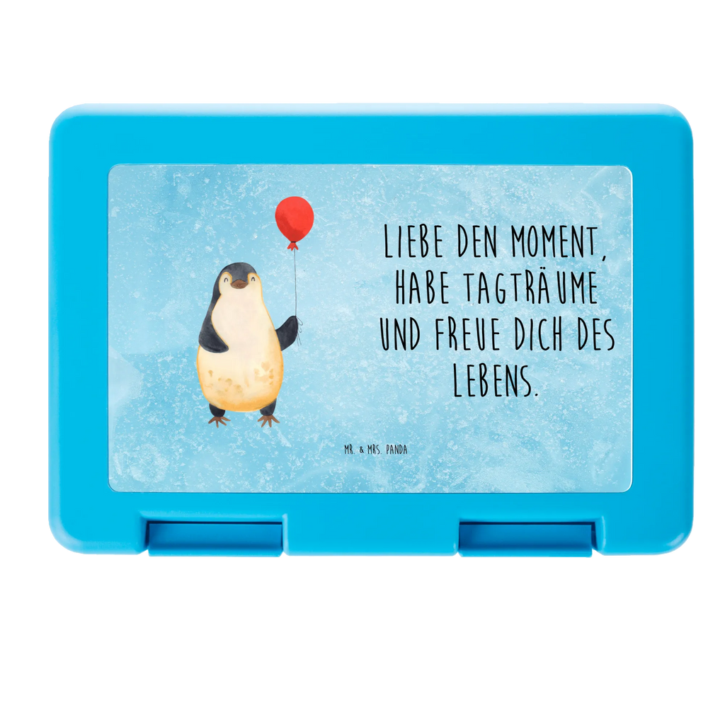 Brotdose Pinguin Luftballon Brotbox, Snackbox, Lunch box, Butterbrotdose, Brotzeitbox, Pinguin, Pinguine, Luftballon, Tagträume, Lebenslust, Geschenk Freundin, Geschenkidee, beste Freundin, Motivation, Neustart, neues Leben, Liebe, Glück