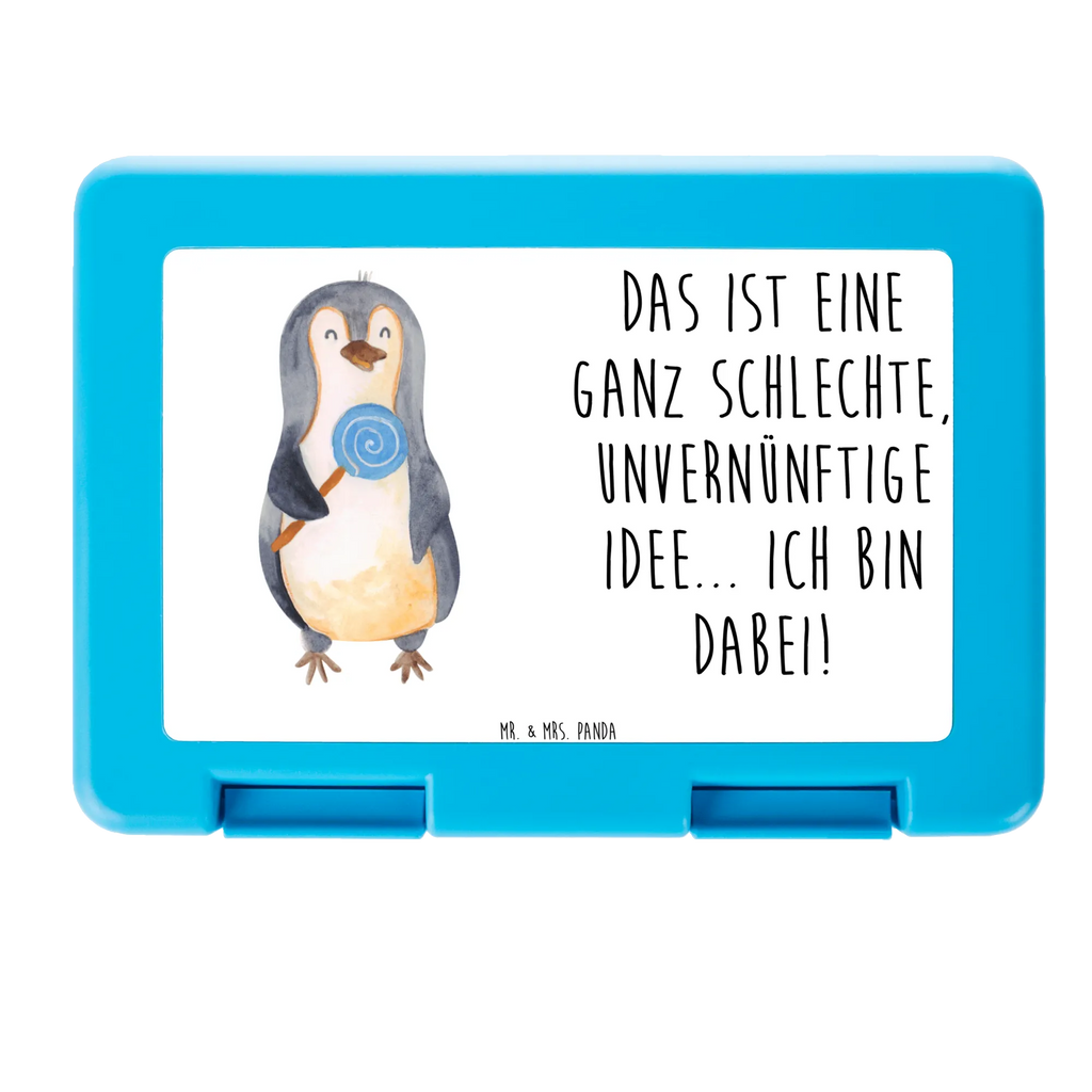 Brotdose Pinguin Lolli Brotbox, Snackbox, Lunch box, Butterbrotdose, Brotzeitbox, Pinguin, Pinguine, Lolli, Süßigkeiten, Blödsinn, Spruch, Rebell, Gauner, Ganove, Rabauke