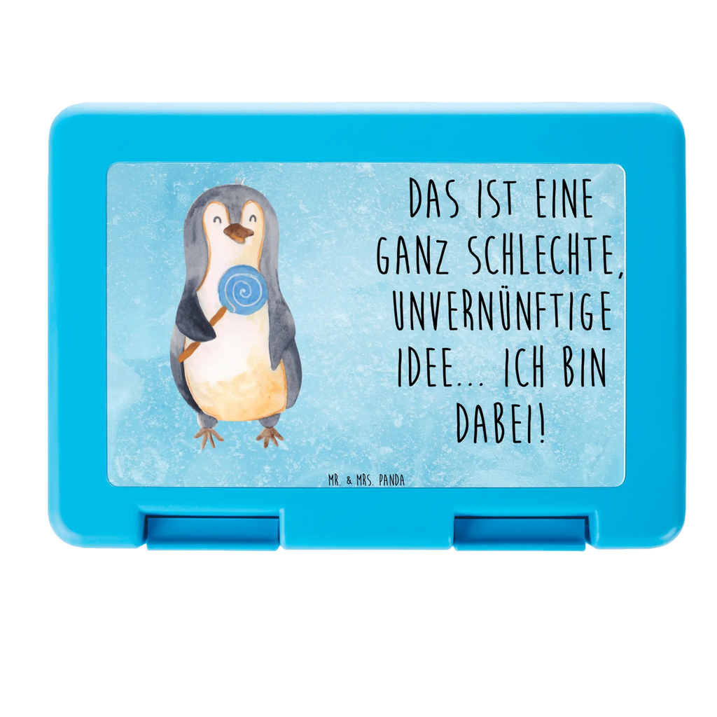 Brotdose Pinguin Lolli Brotbox, Snackbox, Lunch box, Butterbrotdose, Brotzeitbox, Pinguin, Pinguine, Lolli, Süßigkeiten, Blödsinn, Spruch, Rebell, Gauner, Ganove, Rabauke