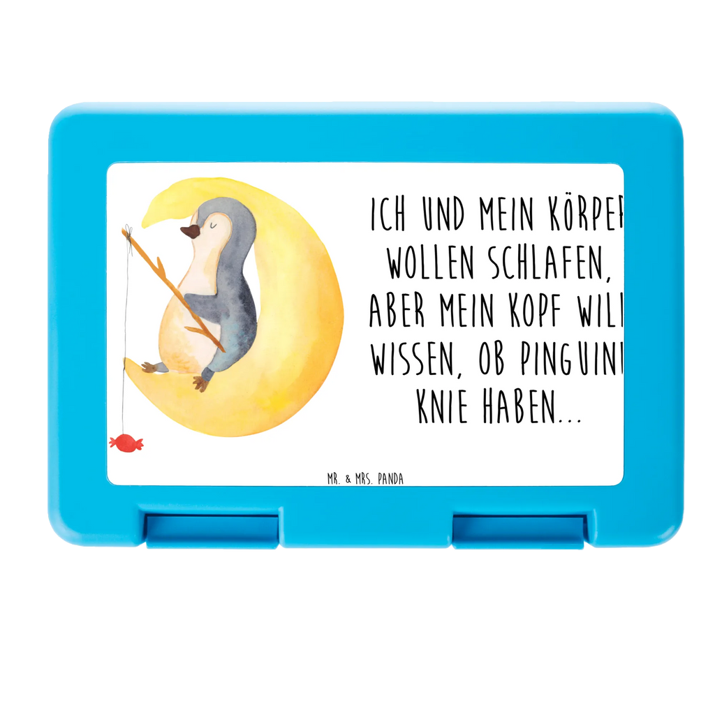 Brotdose Pinguin Mond Brotbox, Snackbox, Lunch box, Butterbrotdose, Brotzeitbox, Pinguin, Pinguine, Spruch, schlafen, Nachtruhe, Einschlafen, Schlafzimmer, Schlafstörungen, Gästezimmer