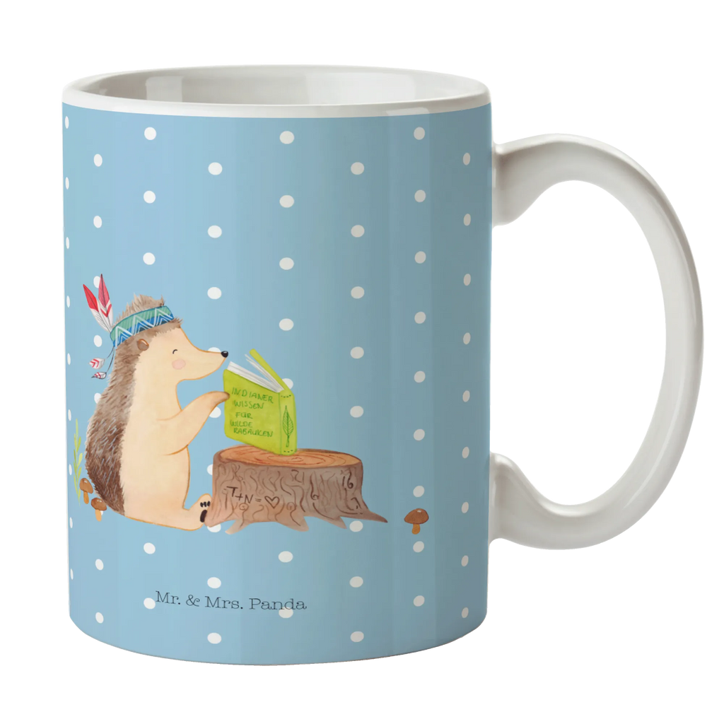 Tasse Igel Indianer Tasse, Kaffeetasse, Teetasse, Becher, Kaffeebecher, Teebecher, Keramiktasse, Porzellantasse, Büro Tasse, Geschenk Tasse, Tasse Sprüche, Tasse Motive, Kaffeetassen, Tasse bedrucken, Designer Tasse, Cappuccino Tassen, Schöne Teetassen, Waldtiere, Tiere, Igel, Indianer, Abenteuer, Lagerfeuer, Camping