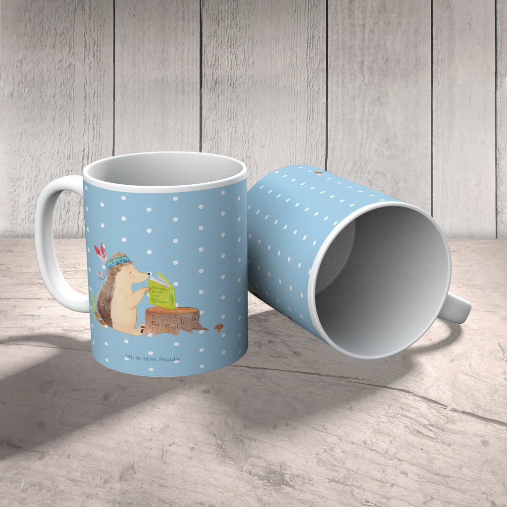 Tasse Igel Indianer Tasse, Kaffeetasse, Teetasse, Becher, Kaffeebecher, Teebecher, Keramiktasse, Porzellantasse, Büro Tasse, Geschenk Tasse, Tasse Sprüche, Tasse Motive, Kaffeetassen, Tasse bedrucken, Designer Tasse, Cappuccino Tassen, Schöne Teetassen, Waldtiere, Tiere, Igel, Indianer, Abenteuer, Lagerfeuer, Camping