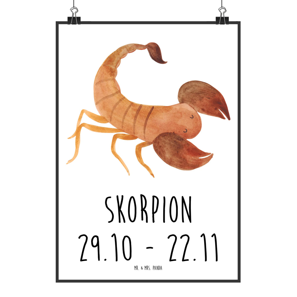 Poster Sternzeichen Skorpion Classic Poster, Wandposter, Bild, Wanddeko, Küchenposter, Kinderposter, Wanddeko Bild, Raumdekoration, Wanddekoration, Handgemaltes Poster, Mr. & Mrs. Panda Poster, Designposter, Kunstdruck, Posterdruck, Tierkreiszeichen, Sternzeichen, Horoskop, Astrologie, Aszendent, Skorpione, Skorpion Geschenk, Skorpion Sternzeichen, Geschenk Oktober, Geschenk November, Geburtstag Oktober, Geburtstag November