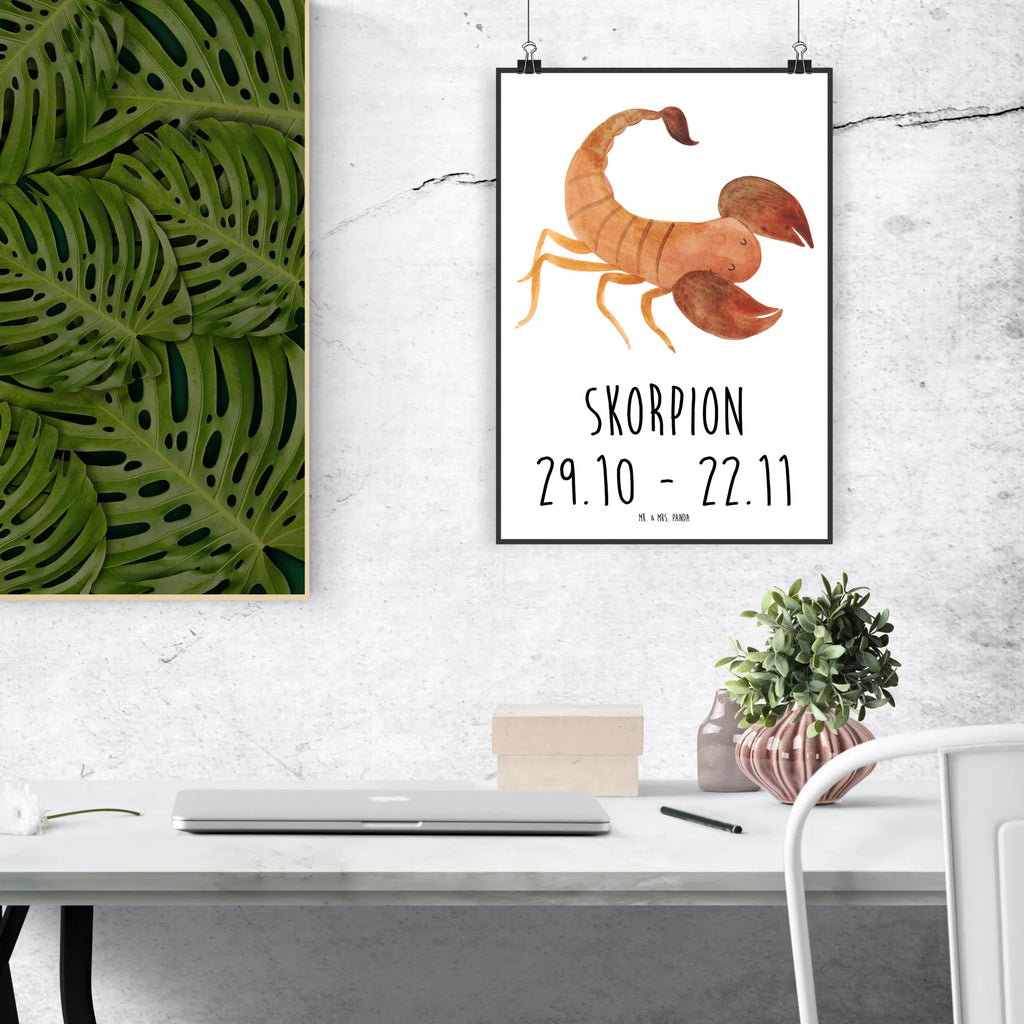 Poster Sternzeichen Skorpion Classic Poster, Wandposter, Bild, Wanddeko, Küchenposter, Kinderposter, Wanddeko Bild, Raumdekoration, Wanddekoration, Handgemaltes Poster, Mr. & Mrs. Panda Poster, Designposter, Kunstdruck, Posterdruck, Tierkreiszeichen, Sternzeichen, Horoskop, Astrologie, Aszendent, Skorpione, Skorpion Geschenk, Skorpion Sternzeichen, Geschenk Oktober, Geschenk November, Geburtstag Oktober, Geburtstag November