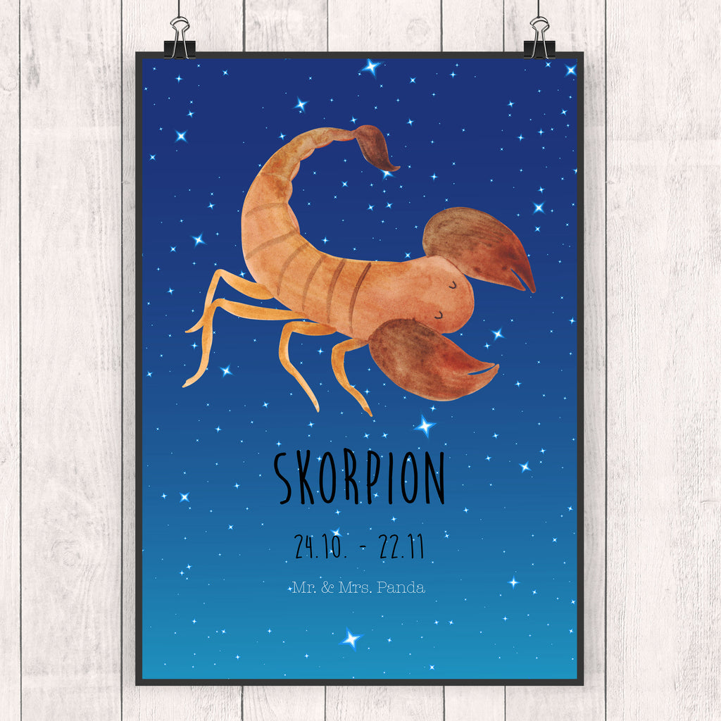 Poster Sternzeichen Skorpion Classic Poster, Wandposter, Bild, Wanddeko, Küchenposter, Kinderposter, Wanddeko Bild, Raumdekoration, Wanddekoration, Handgemaltes Poster, Mr. & Mrs. Panda Poster, Designposter, Kunstdruck, Posterdruck, Tierkreiszeichen, Sternzeichen, Horoskop, Astrologie, Aszendent, Skorpione, Skorpion Geschenk, Skorpion Sternzeichen, Geschenk Oktober, Geschenk November, Geburtstag Oktober, Geburtstag November