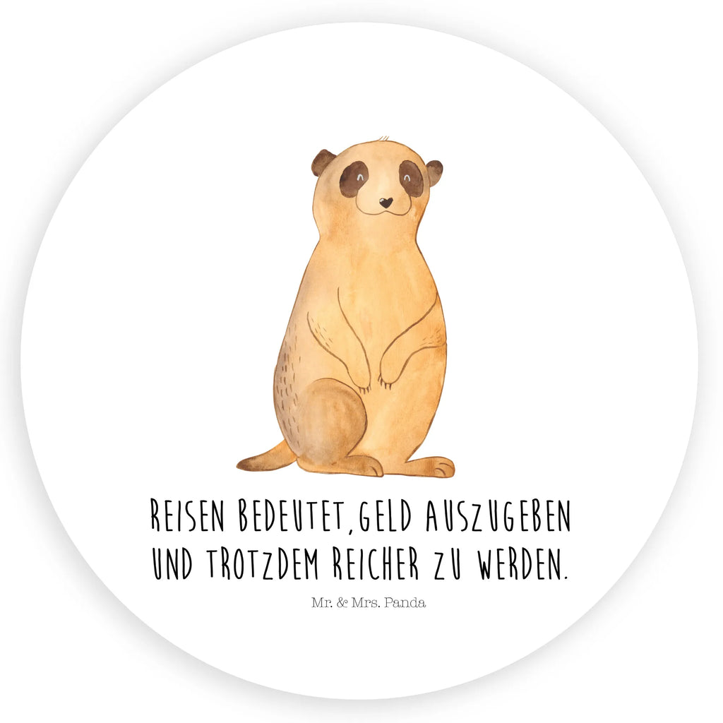 Rund Aufkleber Erdmännchen Sticker, Aufkleber, Etikett, Afrika, Wildtiere, Erdmännchen, Reisen, Spruch, Weltreise, Afrikareise, Roadtrip, Traveling