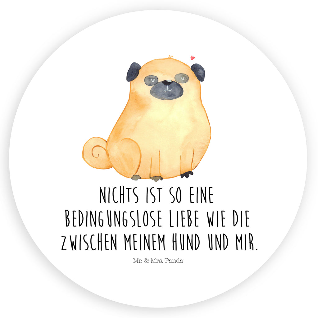 Rund Aufkleber Mops Sticker, Aufkleber, Etikett, Hund, Hundemotiv, Haustier, Hunderasse, Tierliebhaber, Hundebesitzer, Sprüche, Mops, Liebe, Hundeliebe