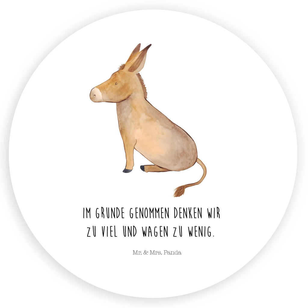 Rund Aufkleber Esel Sticker, Aufkleber, Etikett, Tiermotive, Gute Laune, lustige Sprüche, Tiere, Esel, Weisheit, Lebensmut, Lebensglück, Ziel, Lebensziel, Mut, erfolg, tapferkeit, positive gedanken, zuversicht