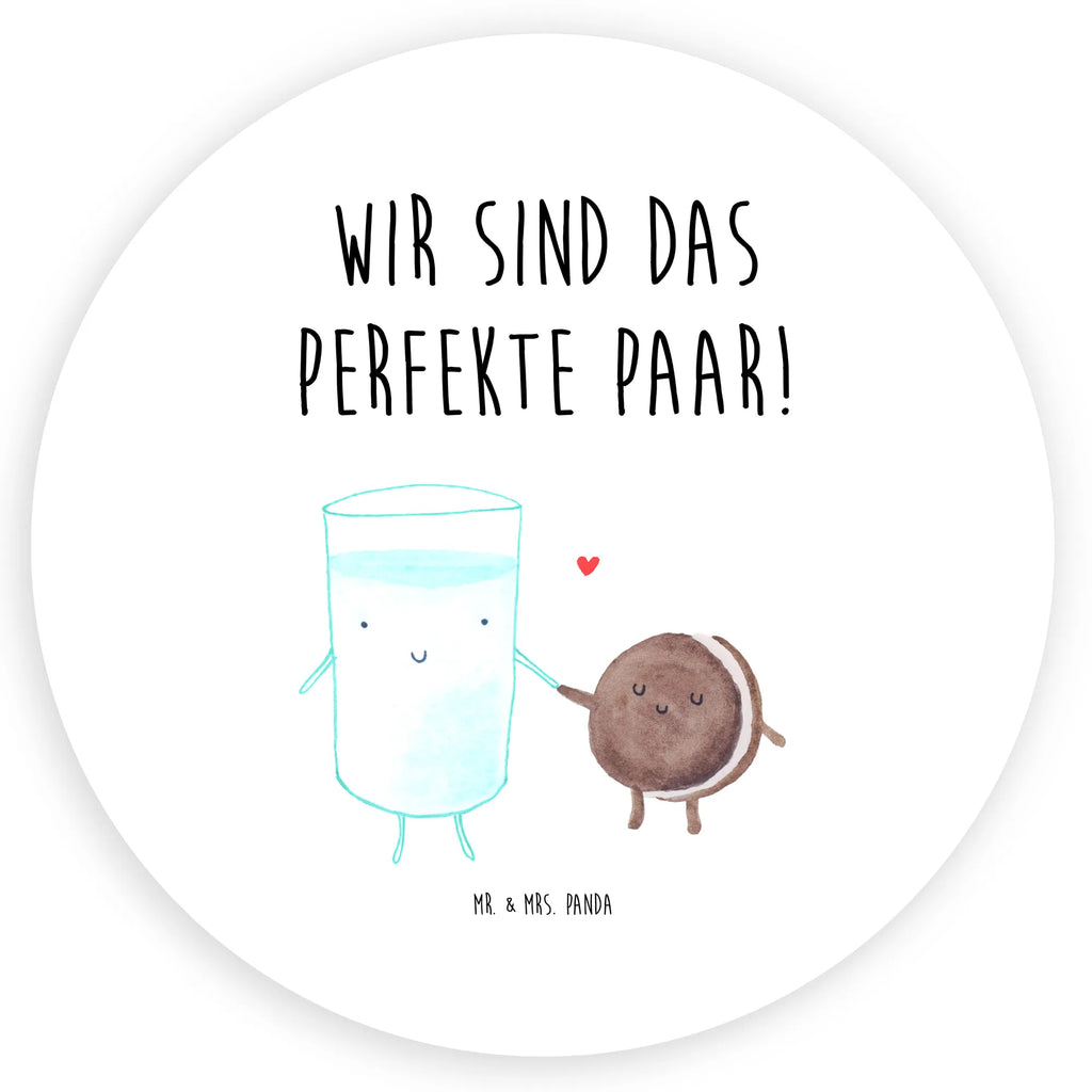 Rund Aufkleber Milch & Keks Sticker, Aufkleber, Etikett, Tiermotive, Gute Laune, lustige Sprüche, Tiere, Milk, Cookie, Milch, Keks, Kekse, Kaffee, Einladung Frühstück, Motiv süß, romantisch, perfektes Paar