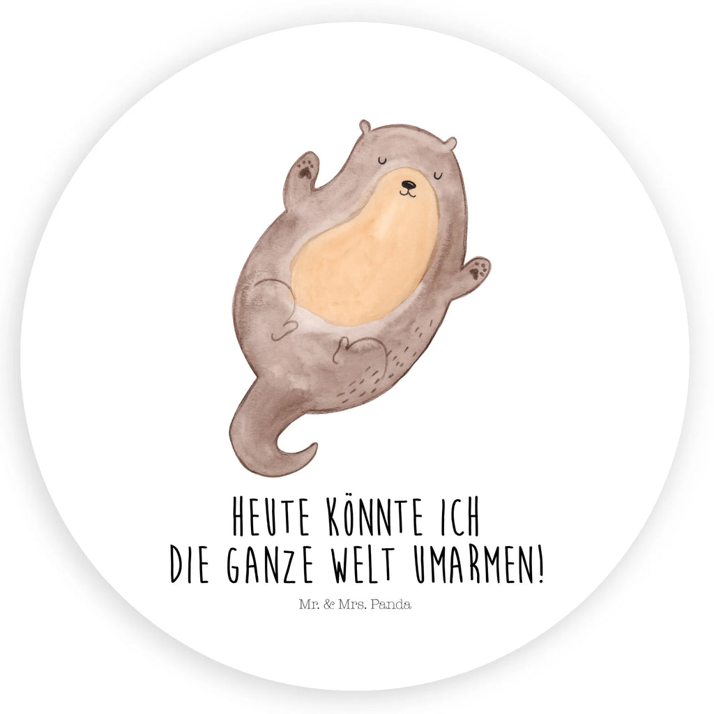 Rund Aufkleber Otter Umarmen Sticker, Aufkleber, Etikett, Otter, Fischotter, Seeotter, Otter Seeotter See Otter