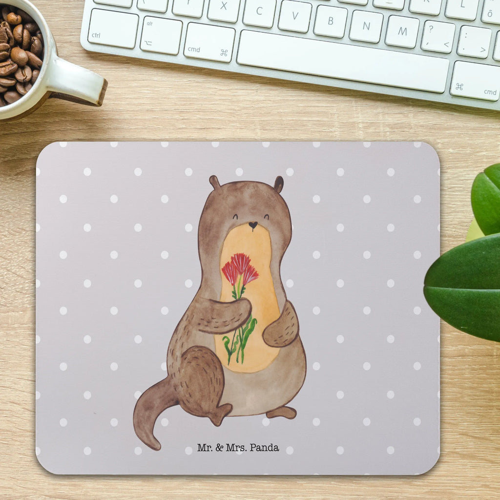 Mauspad Otter Blumenstrauß Mousepad, Computer zubehör, Büroausstattung, PC Zubehör, Arbeitszimmer, Mauspad, Einzigartiges Mauspad, Designer Mauspad, Mausunterlage, Mauspad Büro, Otter, Fischotter, Seeotter, Otter Seeotter See Otter