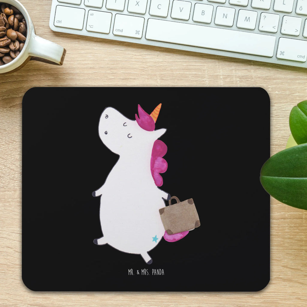 Mauspad Einhorn Koffer Mousepad, Computer zubehör, Büroausstattung, PC Zubehör, Arbeitszimmer, Mauspad, Einzigartiges Mauspad, Designer Mauspad, Mausunterlage, Mauspad Büro, Einhorn, Einhörner, Einhorn Deko, Unicorn, unicorn, Koffer, Verreisen, Reise, Gepäck, Abenteuer, Erwachsen, Kind, albern, Spaß, lustig, witzig