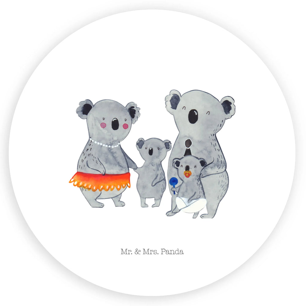 Rund Aufkleber Koala Familie Sticker, Aufkleber, Etikett, Familie, Vatertag, Muttertag, Bruder, Schwester, Mama, Papa, Oma, Opa, Koala, Koalas, Family, Kinder, Geschwister, Familienleben