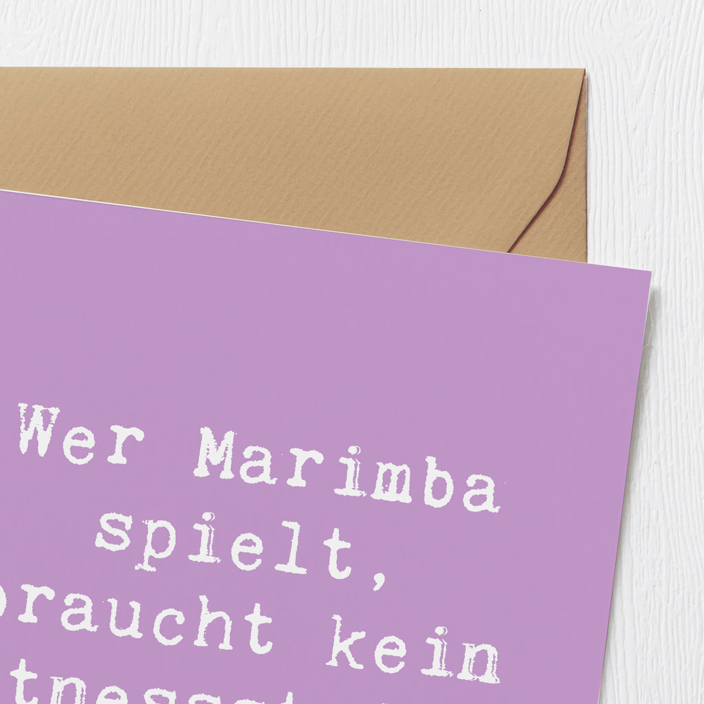 Deluxe Karte Spruch Marimba Fitness Karte, Grußkarte, Klappkarte, Einladungskarte, Glückwunschkarte, Hochzeitskarte, Geburtstagskarte, Hochwertige Grußkarte, Hochwertige Klappkarte, Instrumente, Geschenke Musiker, Musikliebhaber