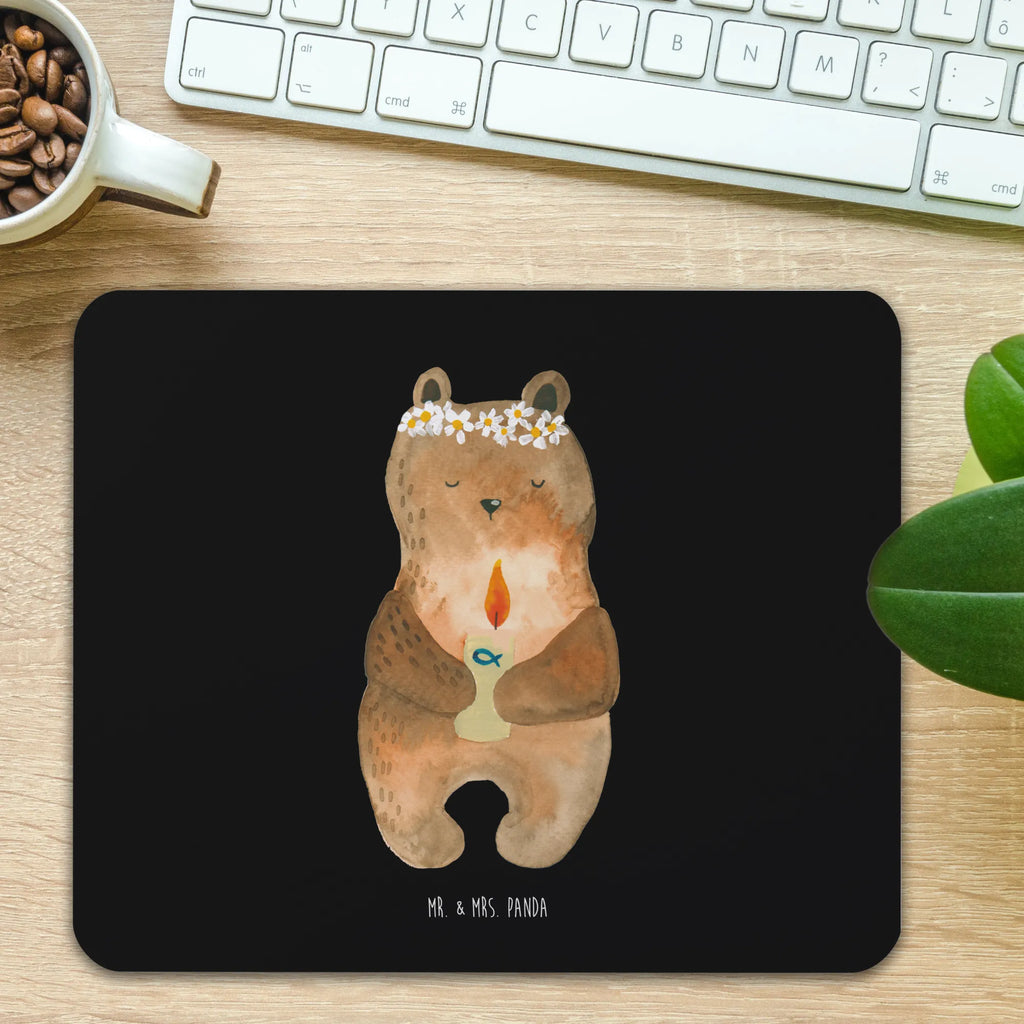 Mauspad Bär Kommunion Mousepad, Computer zubehör, Büroausstattung, PC Zubehör, Arbeitszimmer, Mauspad, Einzigartiges Mauspad, Designer Mauspad, Mausunterlage, Mauspad Büro, Bär, Teddy, Teddybär, Kommunion, Gottes Segen, Taufkerze, katholisch