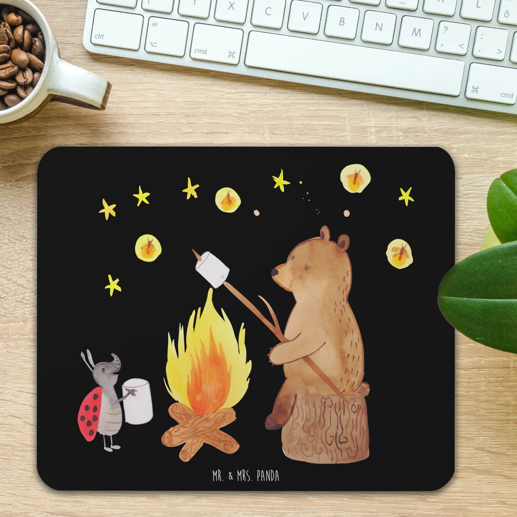 Mauspad Bär & Marienkäfer Lagerfeuer Mousepad, Computer zubehör, Büroausstattung, PC Zubehör, Arbeitszimmer, Mauspad, Einzigartiges Mauspad, Designer Mauspad, Mausunterlage, Mauspad Büro, Bär, Teddy, Teddybär, Lagerfeuer