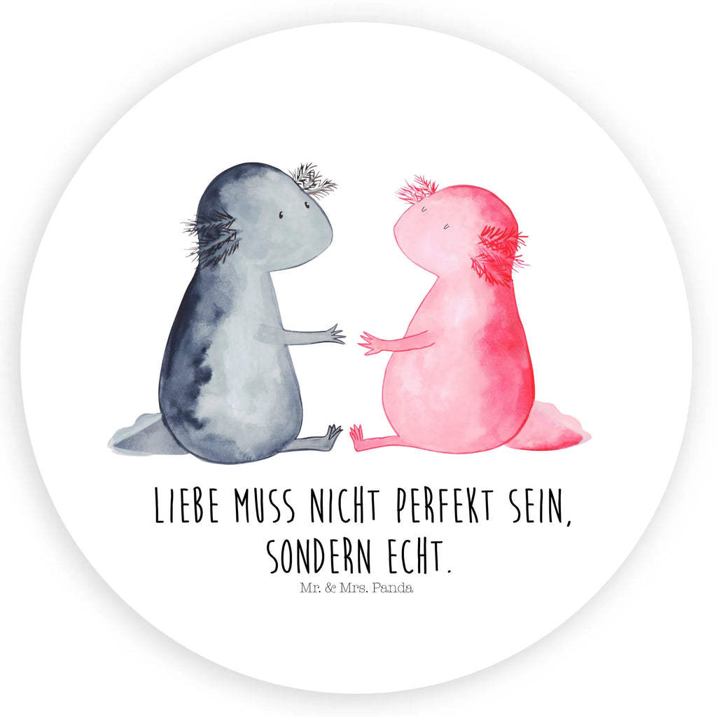 Rund Aufkleber Axolotl Liebe Sticker, Aufkleber, Etikett, Axolotl, Molch, Axolot, Schwanzlurch, Lurch, Lurche, Liebe, große Liebe, Liebesbeweis, Freund, Verlobter, Ehemann, Jahrestag, Valentinstag