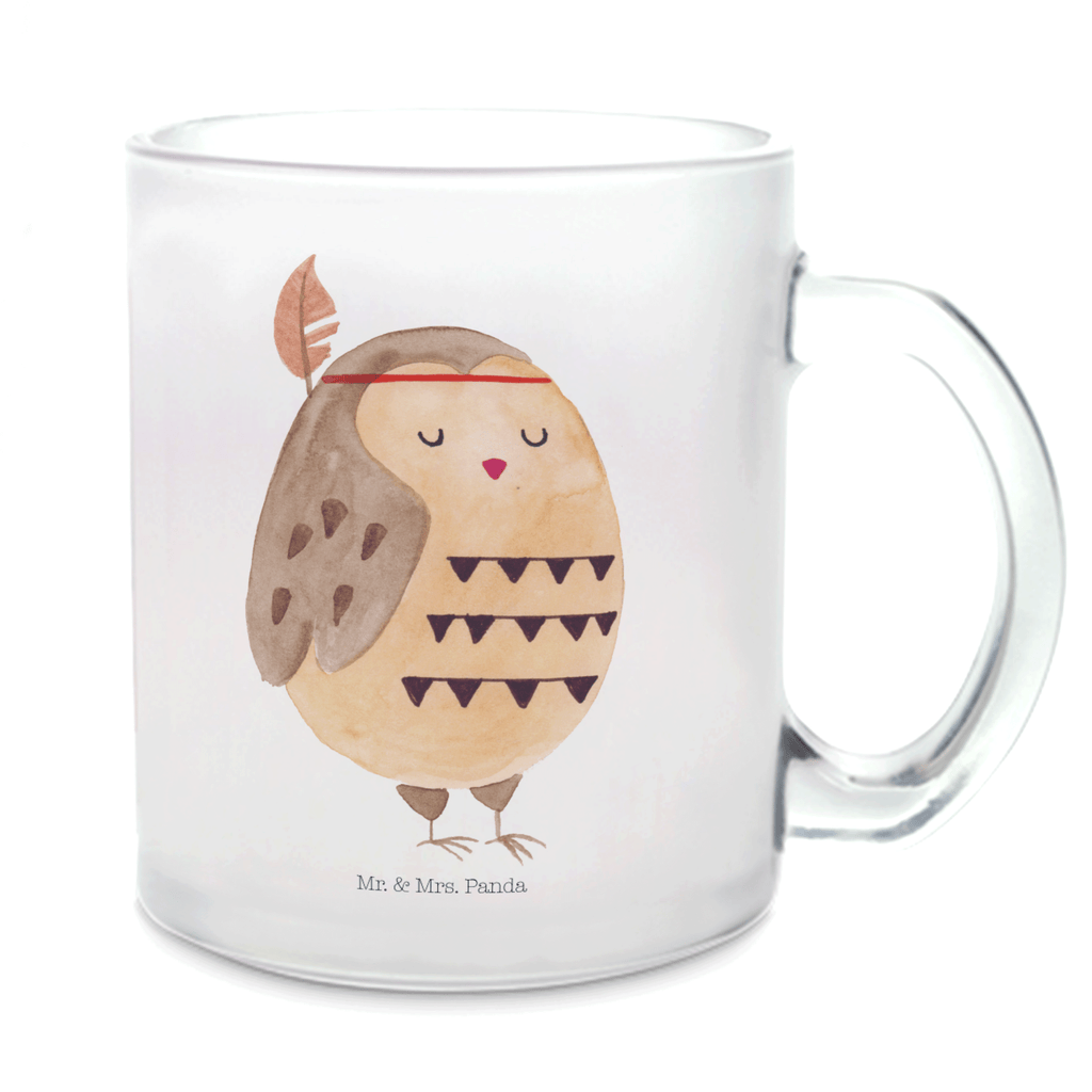 Teetasse Eule Federschmuck Teetasse, Teeglas, Teebecher, Tasse mit Henkel, Tasse, Glas Teetasse, Teetasse aus Glas, Eule, Eule Deko, Owl, Das Leben ist ein Abenteuer, Reisespruch, Federschmuck, Dekoration