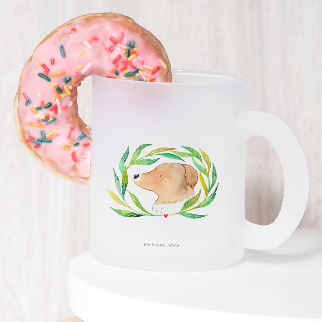 Teetasse Hund Ranke Teetasse, Teeglas, Teebecher, Tasse mit Henkel, Tasse, Glas Teetasse, Teetasse aus Glas, Hund, Hundemotiv, Haustier, Hunderasse, Tierliebhaber, Hundebesitzer, Sprüche, Ranke, Therapie, Selbsttherapie, Hundeliebe, Hundeglück, Hunde