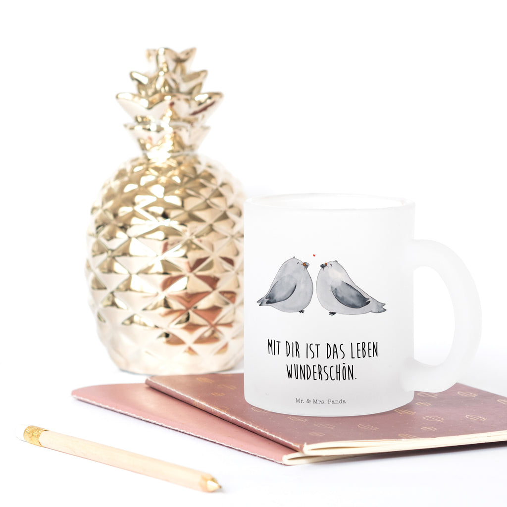 Teetasse Turteltauben Liebe Teetasse, Teeglas, Teebecher, Tasse mit Henkel, Tasse, Glas Teetasse, Teetasse aus Glas, Liebe, Partner, Freund, Freundin, Ehemann, Ehefrau, Heiraten, Verlobung, Heiratsantrag, Liebesgeschenk, Jahrestag, Hocheitstag, Turteltauben, Turteltäubchen, Tauben, Verliebt, Verlobt, Verheiratet, Geschenk Freundin, Geschenk Freund, Liebesbeweis, Hochzeitstag, Geschenk Hochzeit