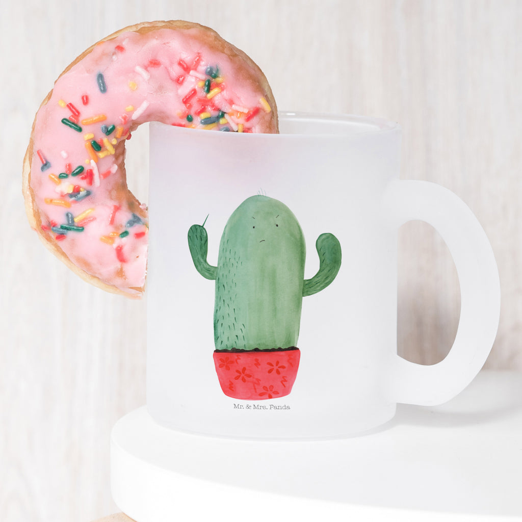 Teetasse Kaktus wütend Teetasse, Teeglas, Teebecher, Tasse mit Henkel, Tasse, Glas Teetasse, Teetasse aus Glas, Kaktus, Kakteen, ärgern, Büro, Schule, Büroalltag, Chefin, Kollege, Kollegin, wütend