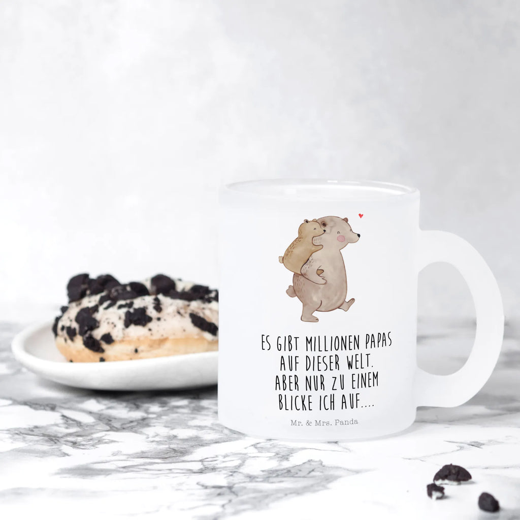 Teetasse Papa Bär Teetasse, Teeglas, Teebecher, Tasse mit Henkel, Tasse, Glas Teetasse, Teetasse aus Glas, Familie, Vatertag, Muttertag, Bruder, Schwester, Mama, Papa, Oma, Opa, Geschenk, Vater, Papi, Vati, Onkel, Geburtstag