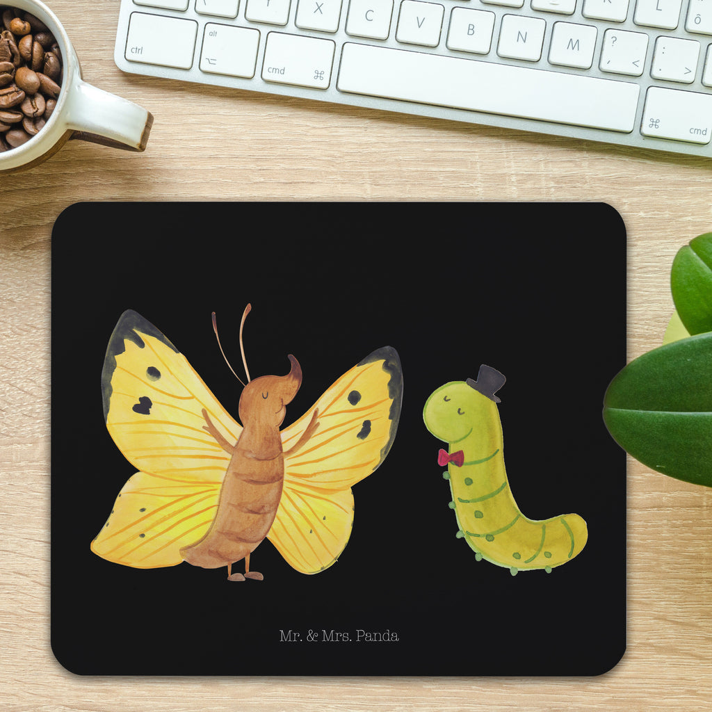 Mauspad Raupe & Schmetterling Mousepad, Computer zubehör, Büroausstattung, PC Zubehör, Arbeitszimmer, Mauspad, Einzigartiges Mauspad, Designer Mauspad, Mausunterlage, Mauspad Büro, Tiermotive, Gute Laune, lustige Sprüche, Tiere, Raupe, Schmetterling, Zitronenfalter, Entwicklung, Erwachsen werden, Kokon, Hut, Hütchen, Schönheit, Aufwachsen