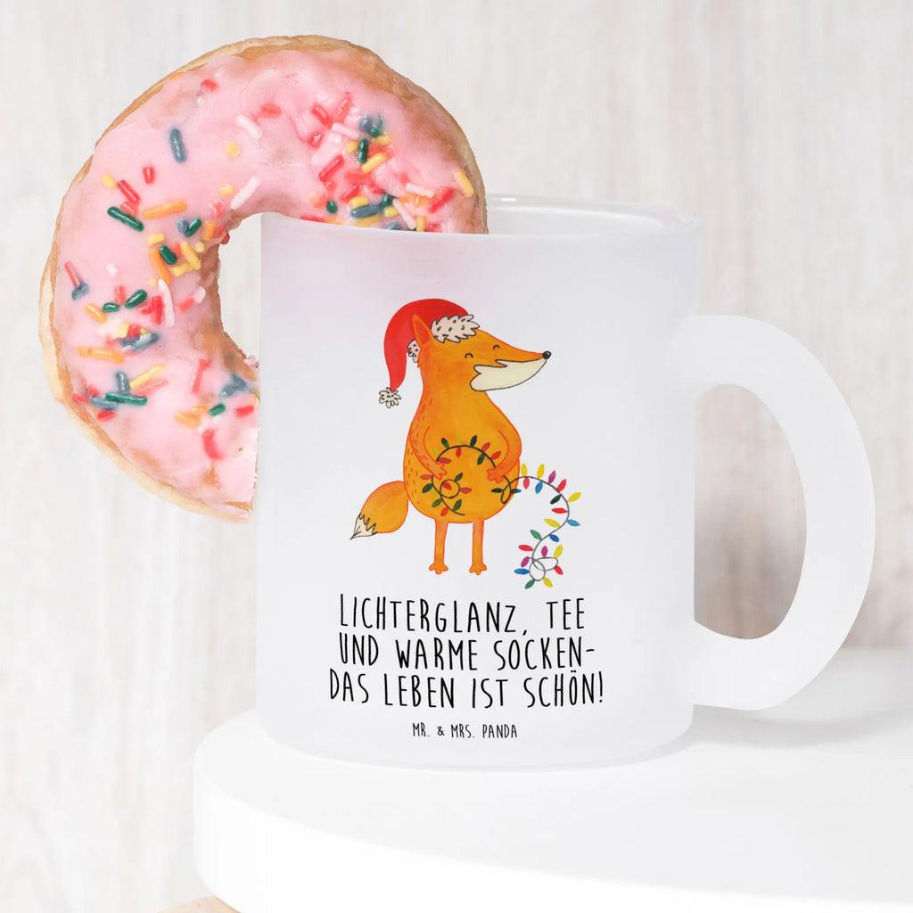 Teetasse Fuchs Weihnachten Teetasse, Teeglas, Teebecher, Tasse mit Henkel, Tasse, Glas Teetasse, Teetasse aus Glas, Winter, Weihnachten, Weihnachtsdeko, Nikolaus, Advent, Heiligabend, Wintermotiv, Fuchs, Füchse, Spruch schön, Geschenk Weihnachten, Weihnachtsmann, Weihnachtszeit