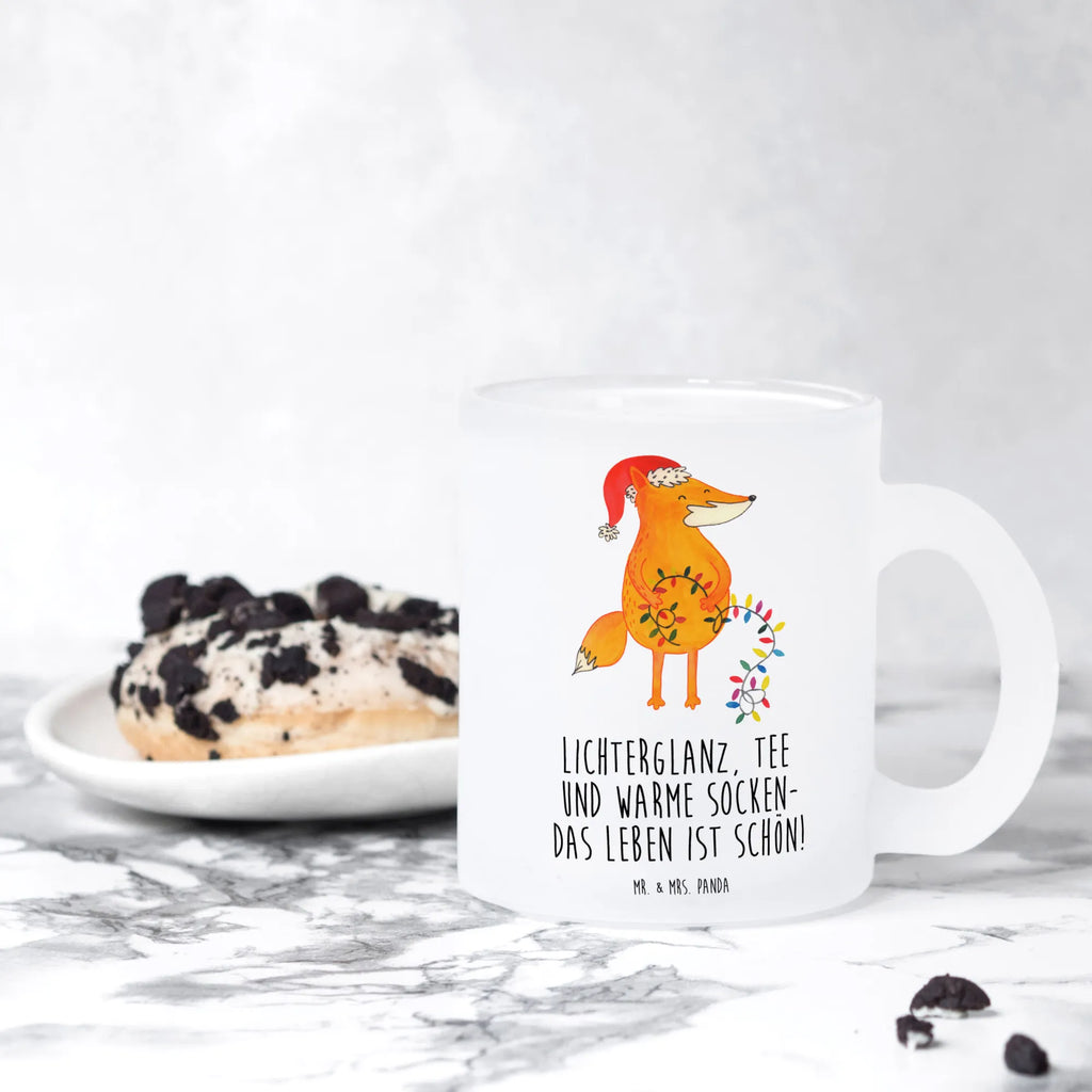 Teetasse Fuchs Weihnachten Teetasse, Teeglas, Teebecher, Tasse mit Henkel, Tasse, Glas Teetasse, Teetasse aus Glas, Winter, Weihnachten, Weihnachtsdeko, Nikolaus, Advent, Heiligabend, Wintermotiv, Fuchs, Füchse, Spruch schön, Geschenk Weihnachten, Weihnachtsmann, Weihnachtszeit