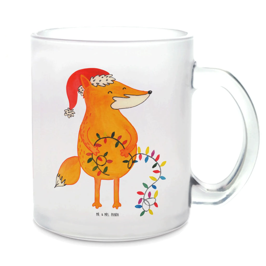 Teetasse Fuchs Weihnachten Teetasse, Teeglas, Teebecher, Tasse mit Henkel, Tasse, Glas Teetasse, Teetasse aus Glas, Winter, Weihnachten, Weihnachtsdeko, Nikolaus, Advent, Heiligabend, Wintermotiv, Fuchs, Füchse, Spruch schön, Geschenk Weihnachten, Weihnachtsmann, Weihnachtszeit