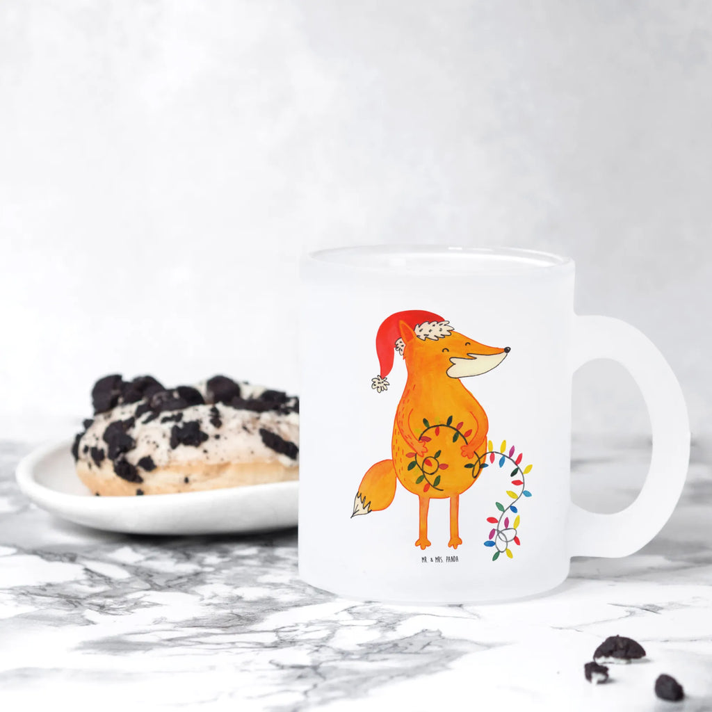 Teetasse Fuchs Weihnachten Teetasse, Teeglas, Teebecher, Tasse mit Henkel, Tasse, Glas Teetasse, Teetasse aus Glas, Winter, Weihnachten, Weihnachtsdeko, Nikolaus, Advent, Heiligabend, Wintermotiv, Fuchs, Füchse, Spruch schön, Geschenk Weihnachten, Weihnachtsmann, Weihnachtszeit