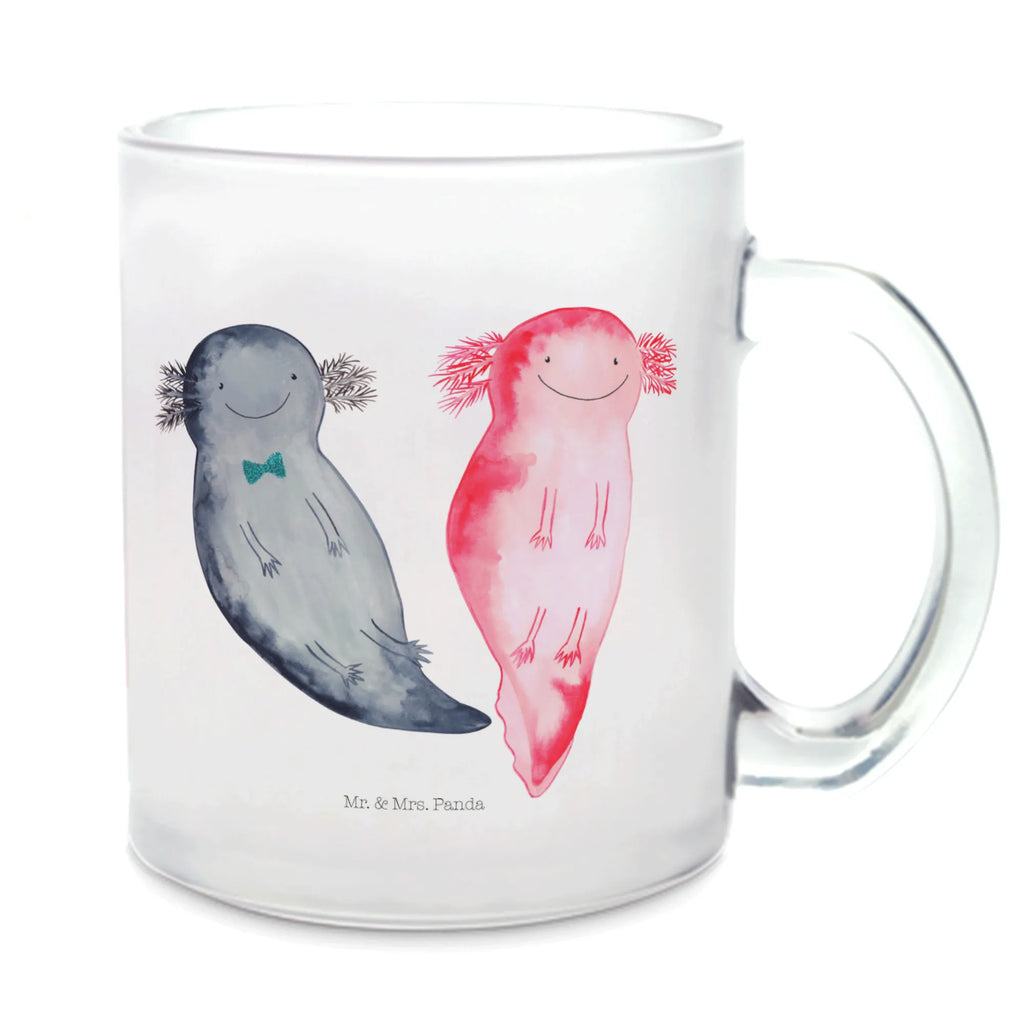 Teetasse Axolotl Axel+Lotte Teetasse, Teeglas, Teebecher, Tasse mit Henkel, Tasse, Glas Teetasse, Teetasse aus Glas, Axolotl, Molch, Axolot, Schwanzlurch, Lurch, Lurche, Liebe, große Liebe, Liebesbeweis, Freund, Verlobter, Ehemann, Jahrestag, Valentinstag