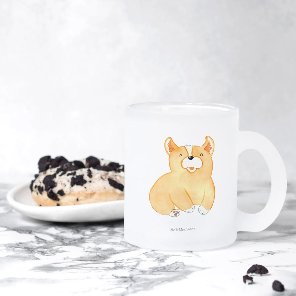 Teetasse Corgie Teetasse, Teeglas, Teebecher, Tasse mit Henkel, Tasse, Glas Teetasse, Teetasse aus Glas, Hund, Hundemotiv, Haustier, Hunderasse, Tierliebhaber, Hundebesitzer, Sprüche, Corgie, Welsh Corgie Pembroke, britisch, Motivation, Spruch, Hundespruch, Lebensfreude