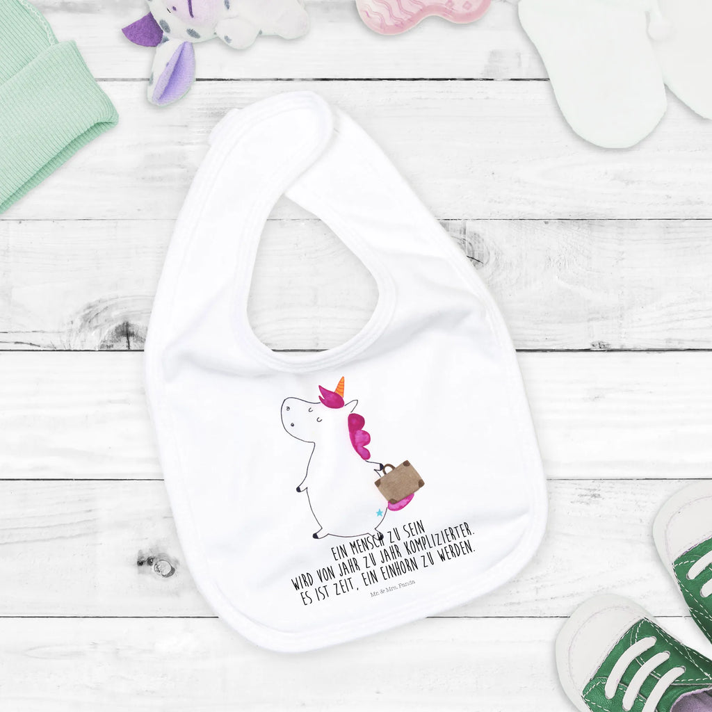 Organic Babylätzchen Einhorn Koffer Baby, Lätzchen, Spucktuch, Sabberlätzchen, Klettlätzchen, Babygeschenk, Baby Lätzchen, Geschenk für Geburt, Geschenk zur Geburt, Baby Spucktuch, Babyausstattung, Geschenkidee für Babyparty, Einhorn, Einhörner, Einhorn Deko, Unicorn, unicorn, Koffer, Verreisen, Reise, Gepäck, Abenteuer, Erwachsen, Kind, albern, Spaß, lustig, witzig