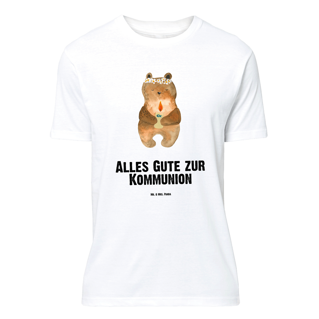 T-Shirt Standard Kommunion-Bär T-Shirt, Shirt, Tshirt, Lustiges T-Shirt, T-Shirt mit Spruch, Party, Junggesellenabschied, Jubiläum, Geburstag, Herrn, Damen, Männer, Frauen, Schlafshirt, Nachthemd, Sprüche, Bär, Teddy, Teddybär, Kommunion, Gottes Segen, Taufkerze, katholisch