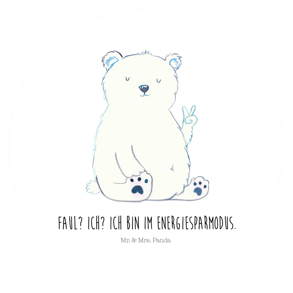 Rund Aufkleber Eisbär Faul Sticker, Aufkleber, Etikett, Bär, Teddy, Teddybär, Eisbär, Nordpol, Faul, Entspannen, Relaxen, Büro, Arbeit, Bürojob, Arbeitsplatz, Homeoffice