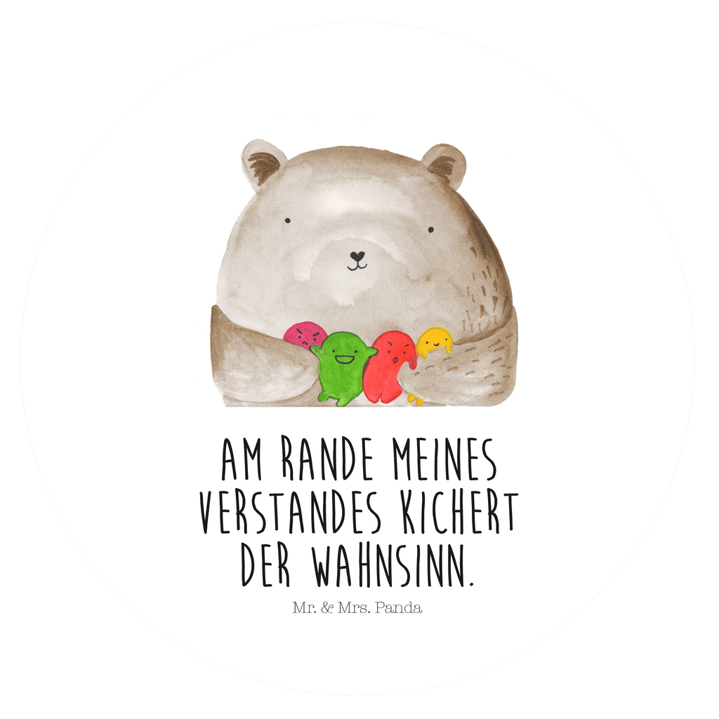 Rund Aufkleber Bär Gefühl Sticker, Aufkleber, Etikett, Bär, Teddy, Teddybär, Wahnsinn, Verrückt, Durchgedreht