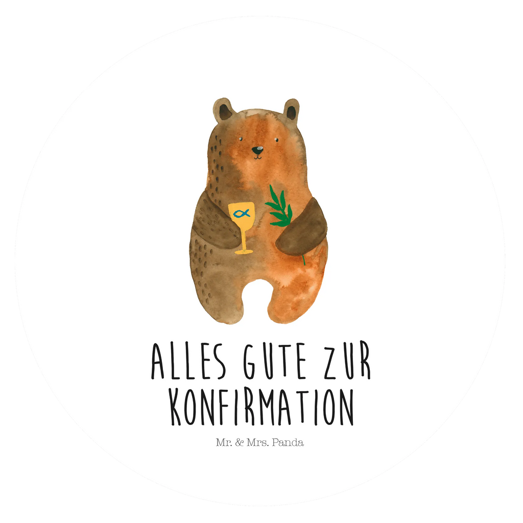 Rund Aufkleber Konfirmation-Bär Sticker, Aufkleber, Etikett, Bär, Teddy, Teddybär, Konfirmation, Kirche, evangelisch, Gottesdienst