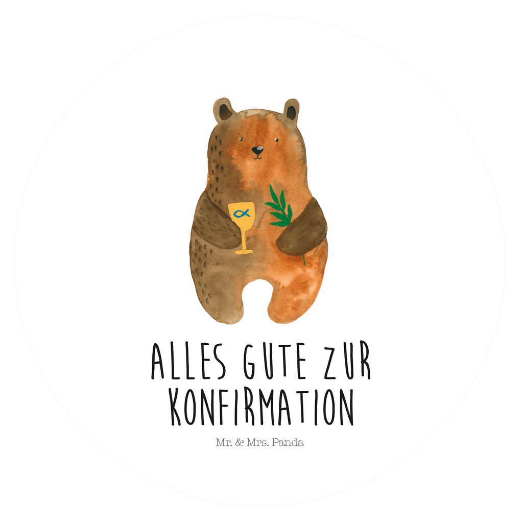 Rund Aufkleber Konfirmation-Bär Sticker, Aufkleber, Etikett, Bär, Teddy, Teddybär, Konfirmation, Kirche, evangelisch, Gottesdienst