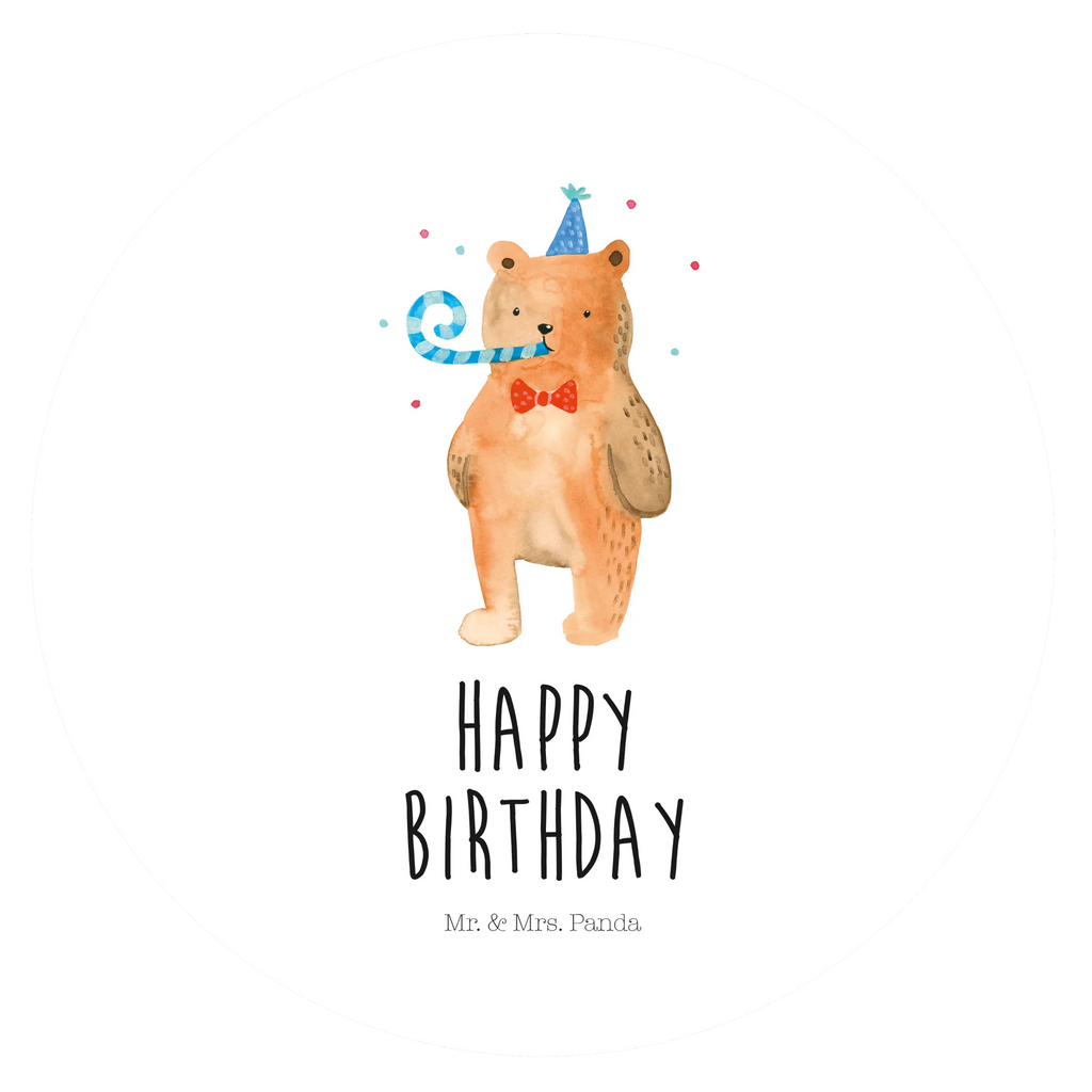 Rund Aufkleber Bär Geburtstag Sticker, Aufkleber, Etikett, Bär, Teddy, Teddybär, Happy Birthday, Alles Gute, Glückwunsch, Geburtstag