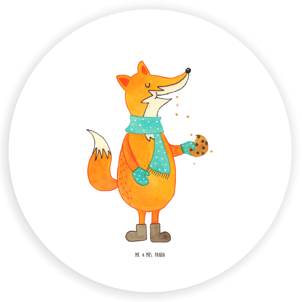 Rund Aufkleber Fuchs Keks Sticker, Aufkleber, Etikett, Fuchs, Füchse, Backen Spruch, Kekse, Winter, Weihnachtszeit, Plätzchen, Liebe, Küche Deko