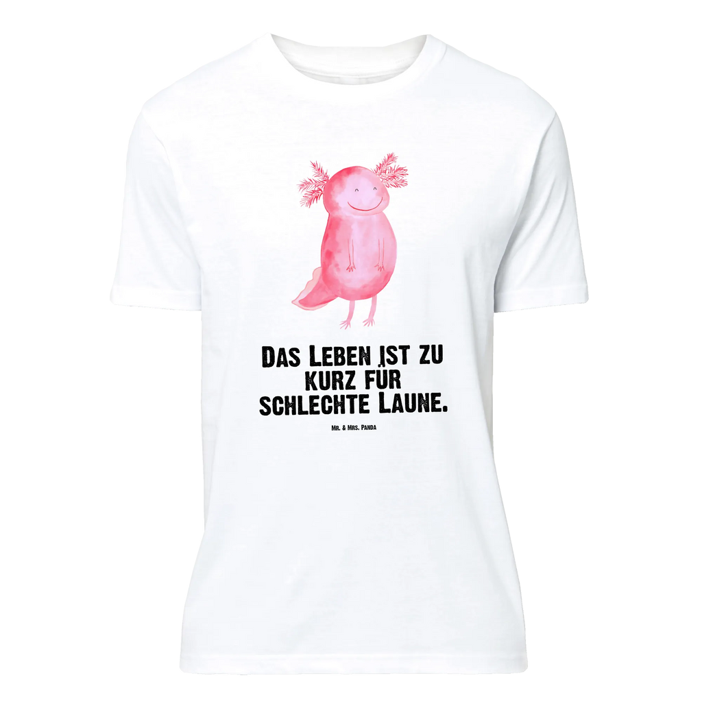 T-Shirt Standard Axolotl glücklich T-Shirt, Shirt, Tshirt, Lustiges T-Shirt, T-Shirt mit Spruch, Party, Junggesellenabschied, Jubiläum, Geburstag, Herrn, Damen, Männer, Frauen, Schlafshirt, Nachthemd, Sprüche, Axolotl, Molch, Axolot, Schwanzlurch, Lurch, Lurche, Motivation, gute Laune