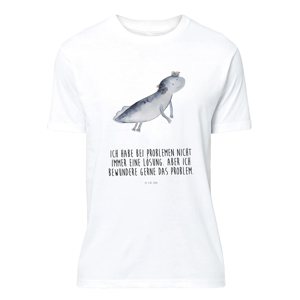 T-Shirt Standard Axolotl schwimmt T-Shirt, Shirt, Tshirt, Lustiges T-Shirt, T-Shirt mit Spruch, Party, Junggesellenabschied, Jubiläum, Geburstag, Herrn, Damen, Männer, Frauen, Schlafshirt, Nachthemd, Sprüche, Axolotl, Molch, Axolot, Schwanzlurch, Lurch, Lurche, Problem, Probleme, Lösungen, Motivation